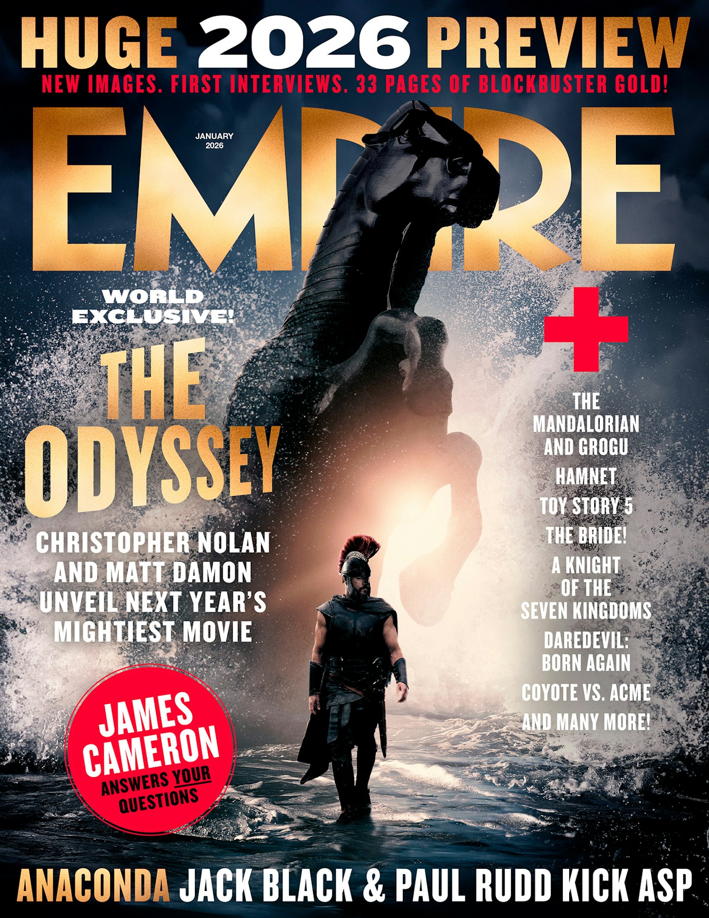 Empire – edição de janeiro de 2026 – capa de The Odyssey